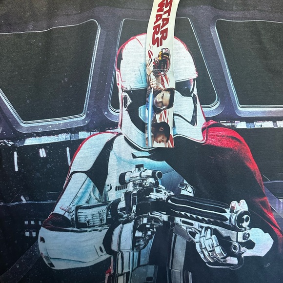 NWT Star Wars T-Shirt with Storm Trooper on Front and Solid Back Size 8 (youth) - Picture 8 of 10